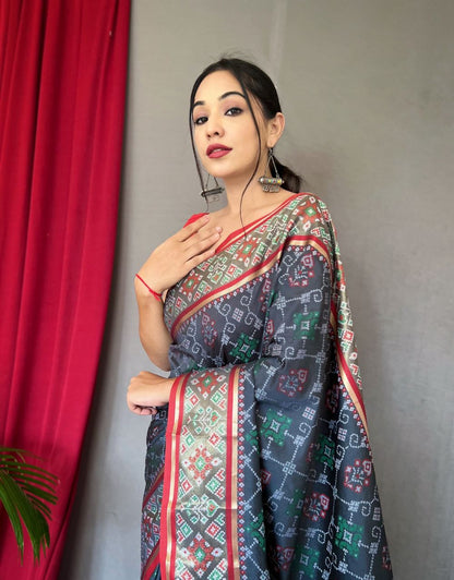 MANOHARI PRINTED PATOLA  ART SILK SAREE