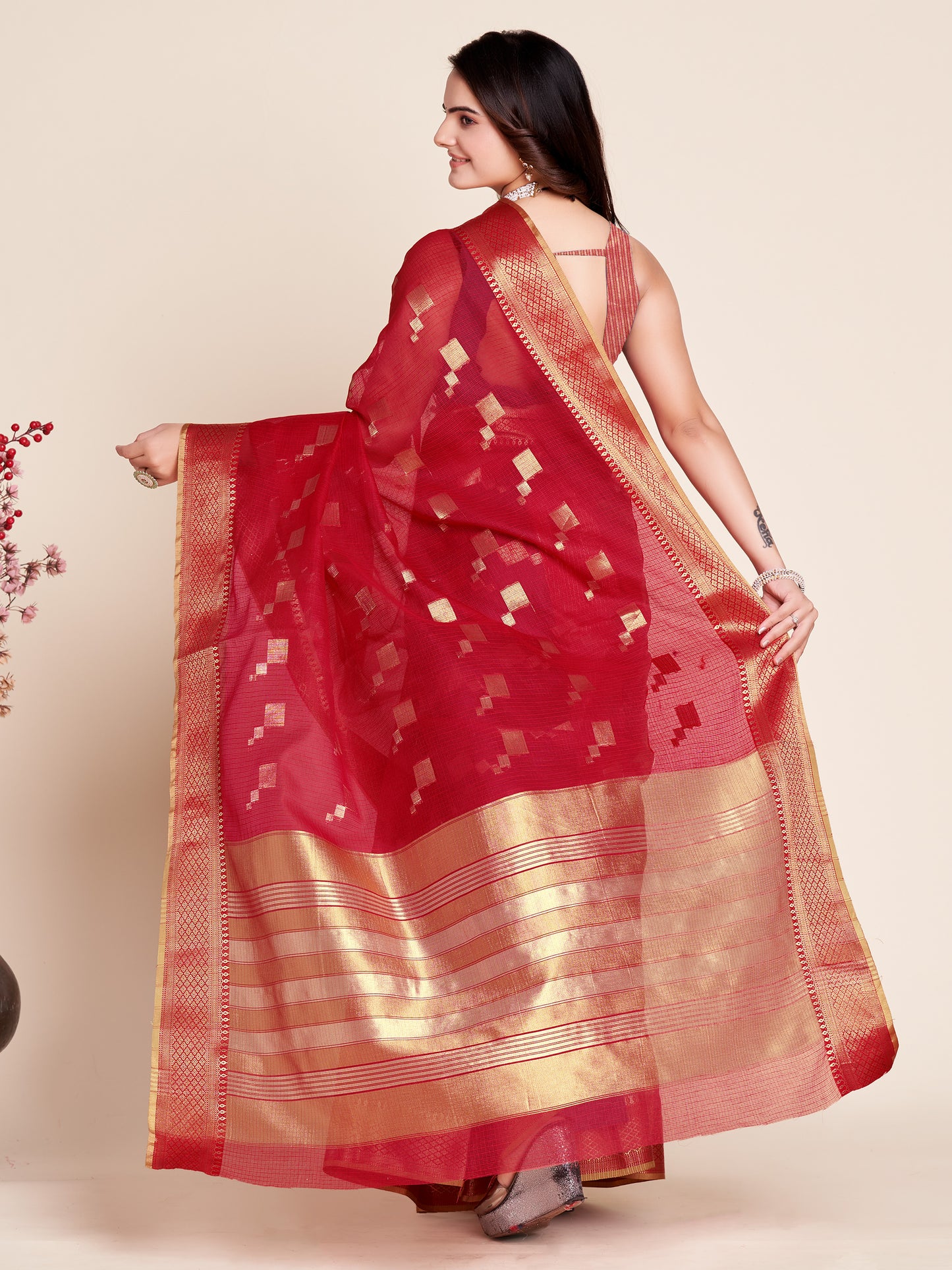 SUHA WOVEN PATOLA COTTON SILK SAREE