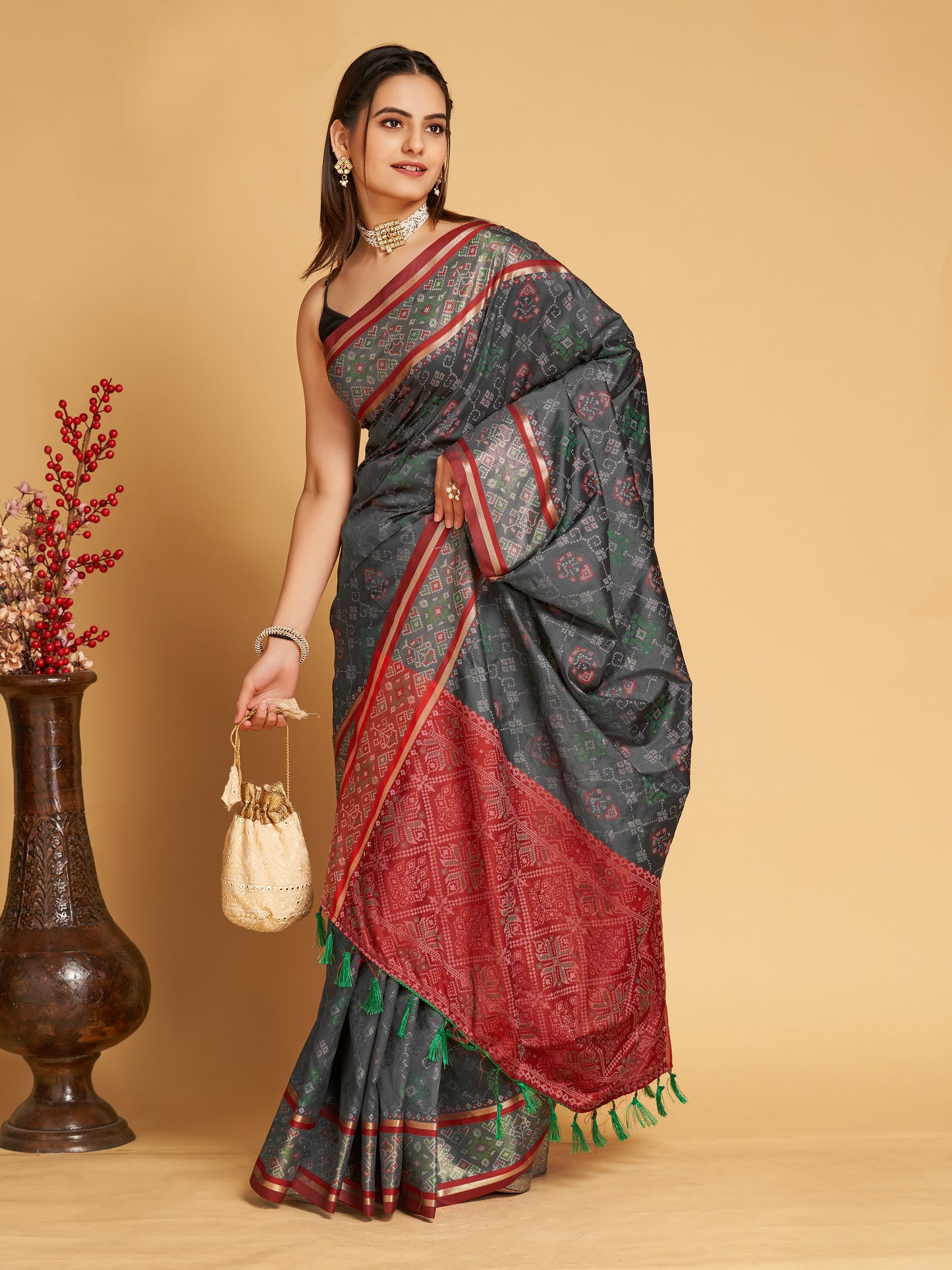 MANOHARI PRINTED PATOLA  ART SILK SAREE