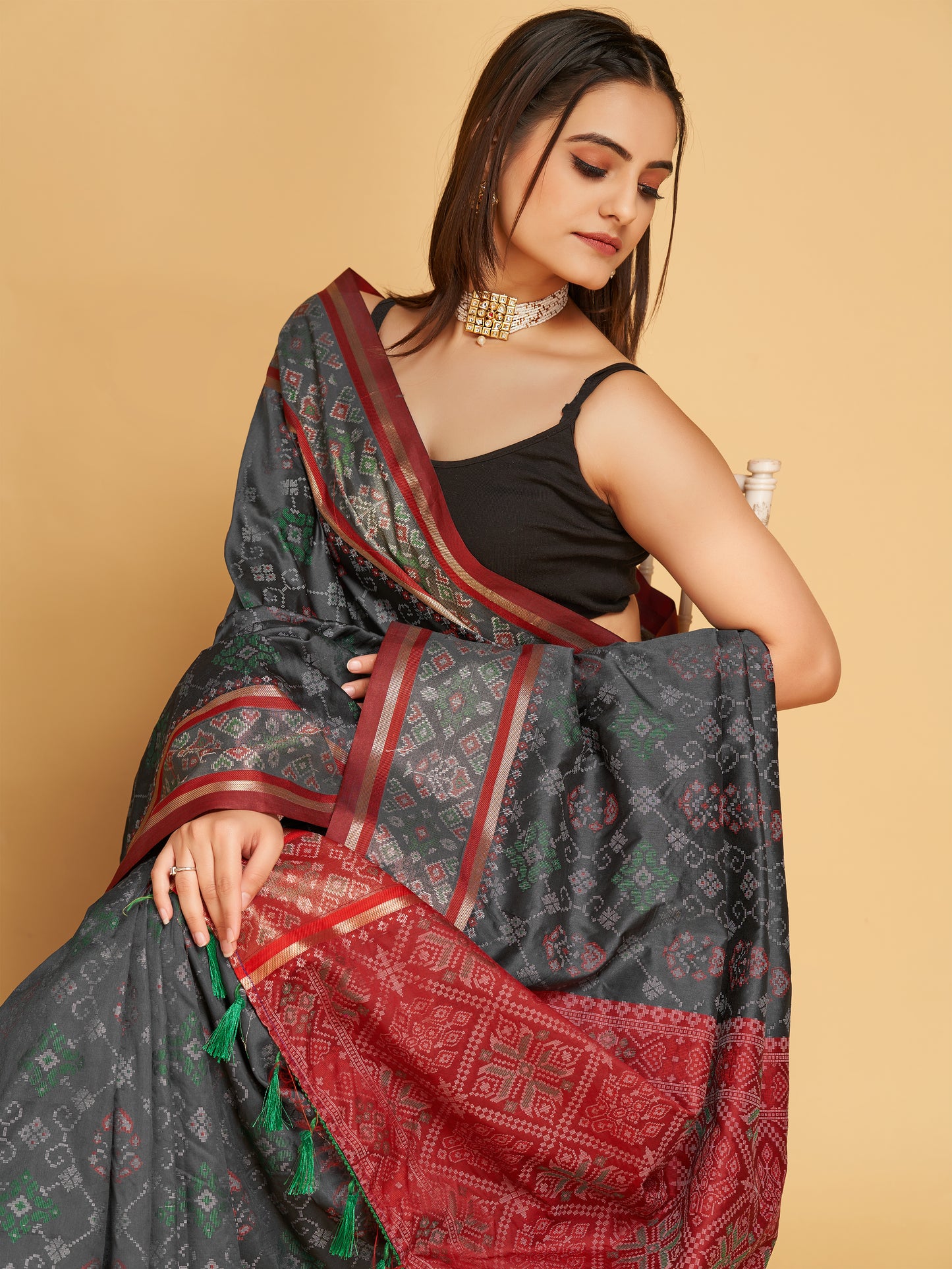 MANOHARI PRINTED PATOLA  ART SILK SAREE