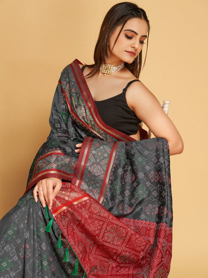 MANOHARI PRINTED PATOLA  ART SILK SAREE