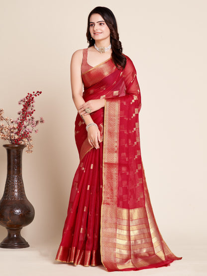 SUHA WOVEN PATOLA COTTON SILK SAREE