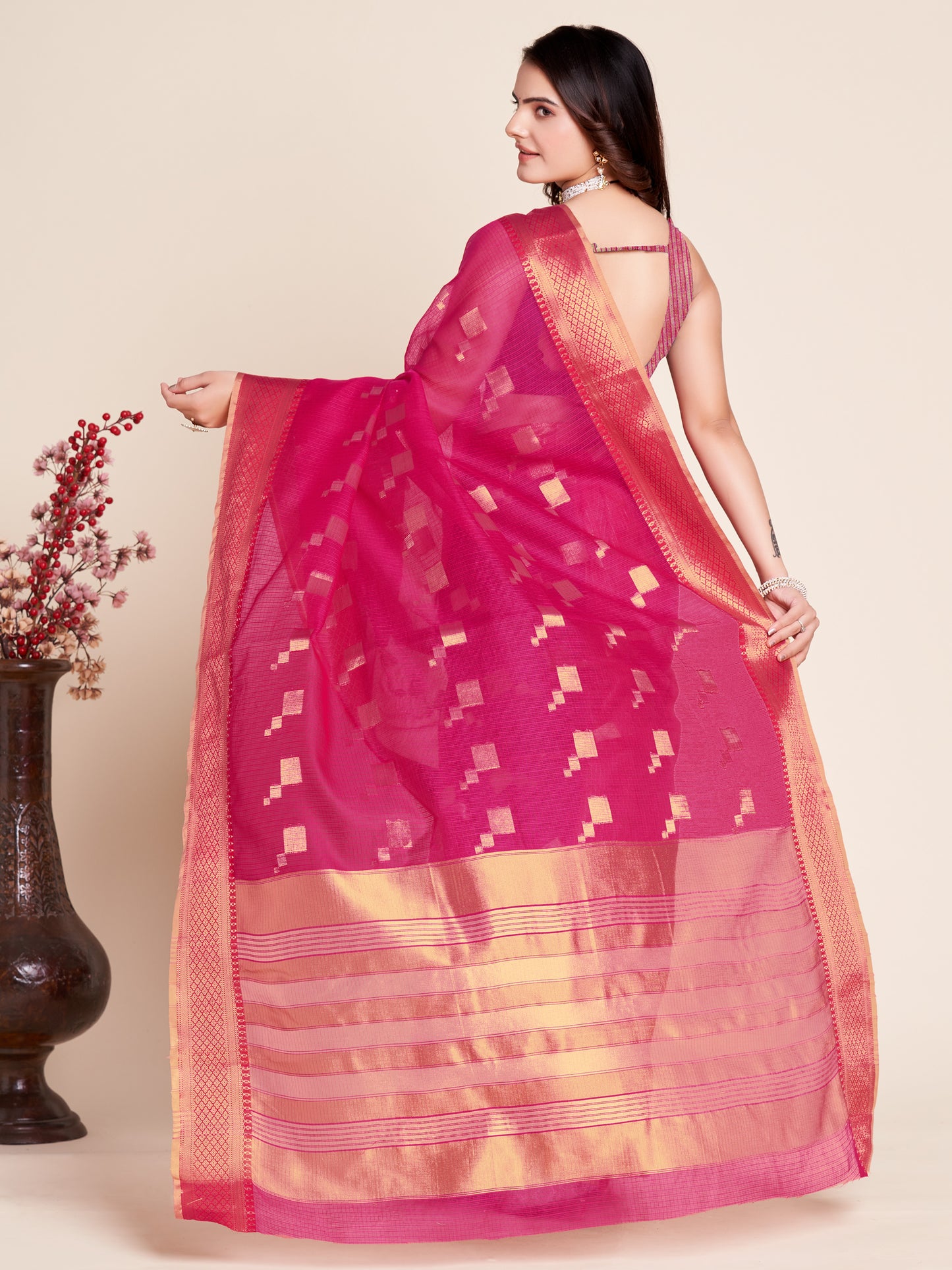 SUHA WOVEN PATOLA COTTON SILK SAREE