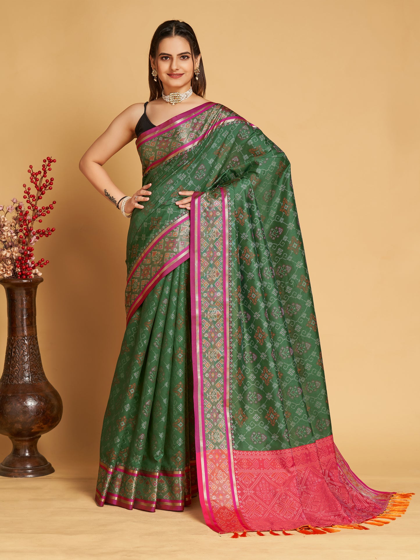 MANOHARI PRINTED PATOLA  ART SILK SAREE