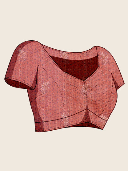 SATRANI MULTI LINEN PRINTED SAREE WITH UNSTITCHED BLOUSE