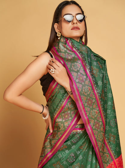 MANOHARI PRINTED PATOLA  ART SILK SAREE
