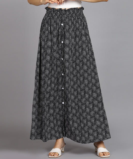 SDGRATITUDE WOMEN PRINTED A-LINE SKIRT