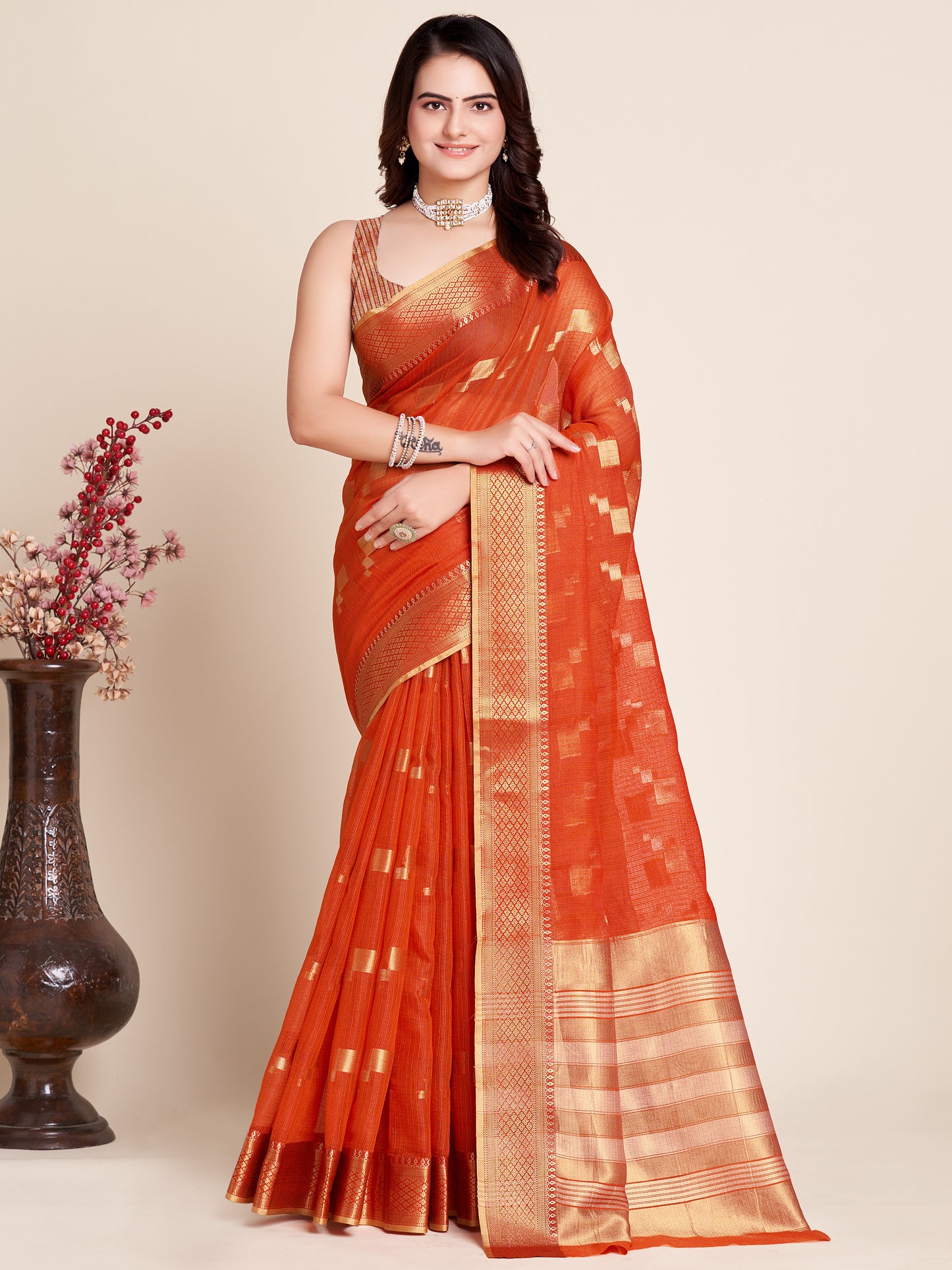 SUHA WOVEN PATOLA COTTON SILK SAREE