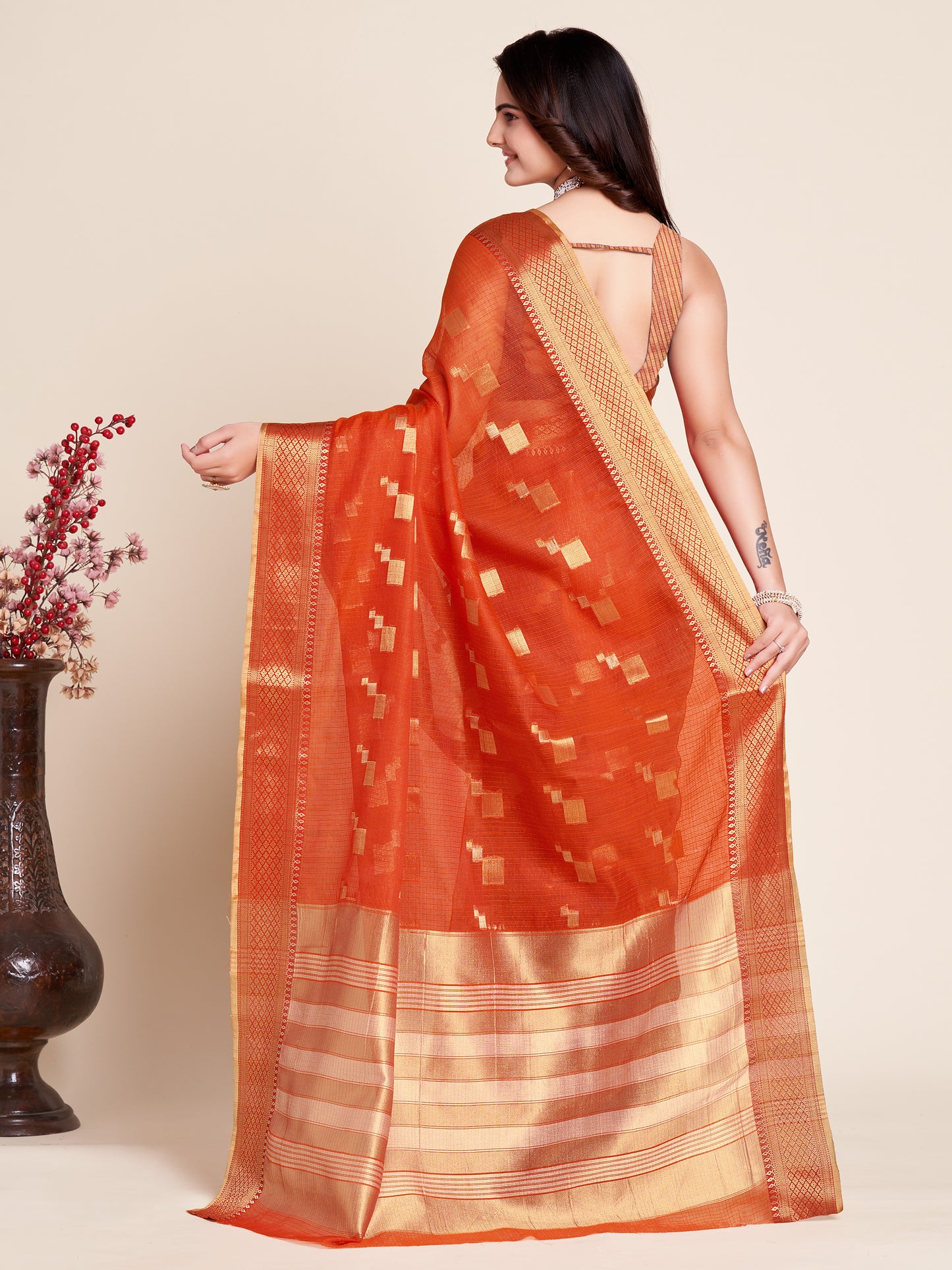 SUHA WOVEN PATOLA COTTON SILK SAREE