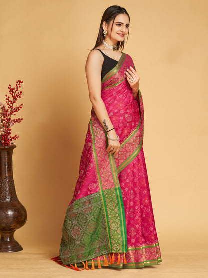 MANOHARI PRINTED PATOLA  ART SILK SAREE