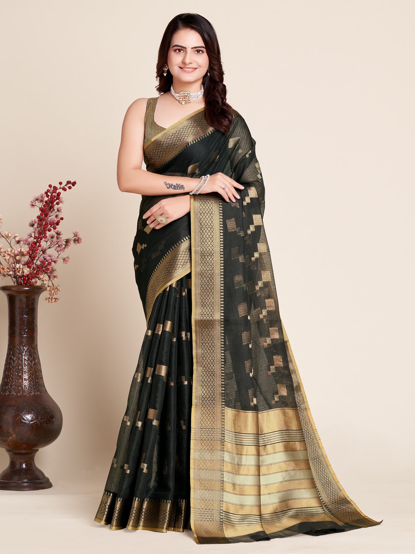 SUHA WOVEN PATOLA COTTON SILK SAREE