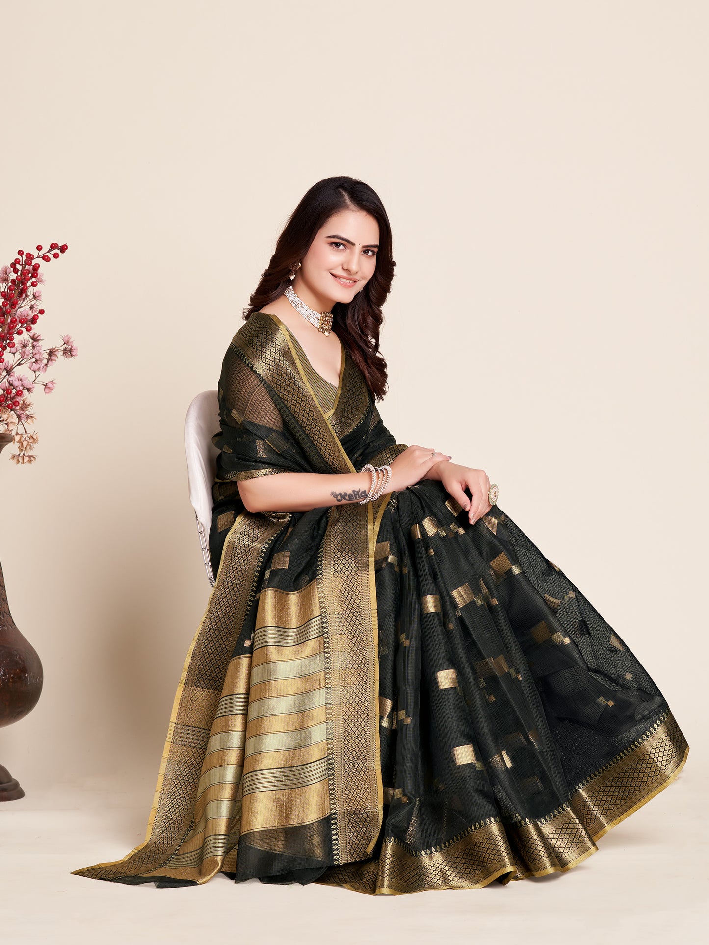 SUHA WOVEN PATOLA COTTON SILK SAREE