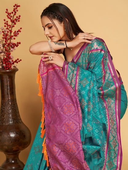 MANOHARI PRINTED PATOLA  ART SILK SAREE