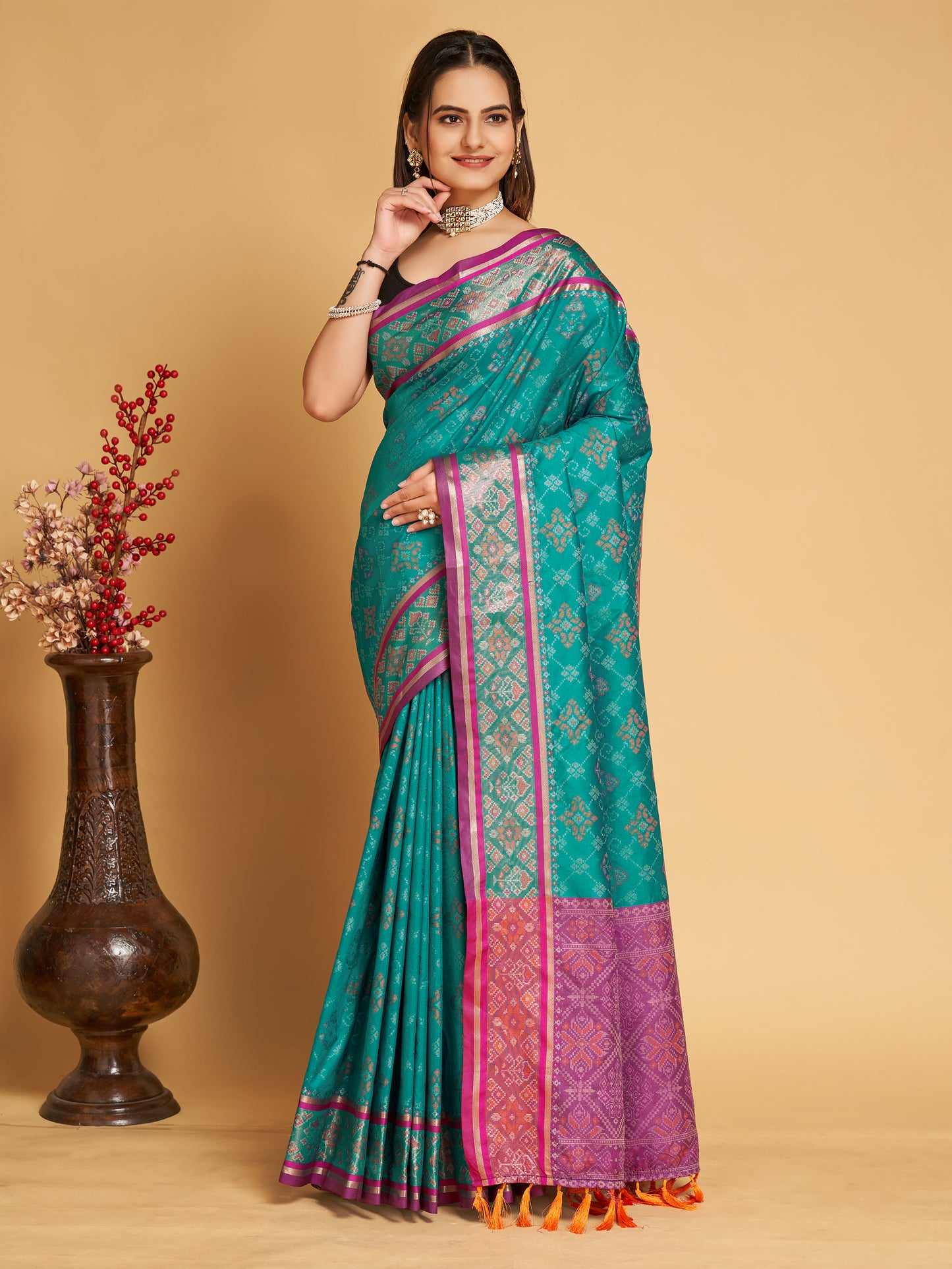 MANOHARI PRINTED PATOLA  ART SILK SAREE