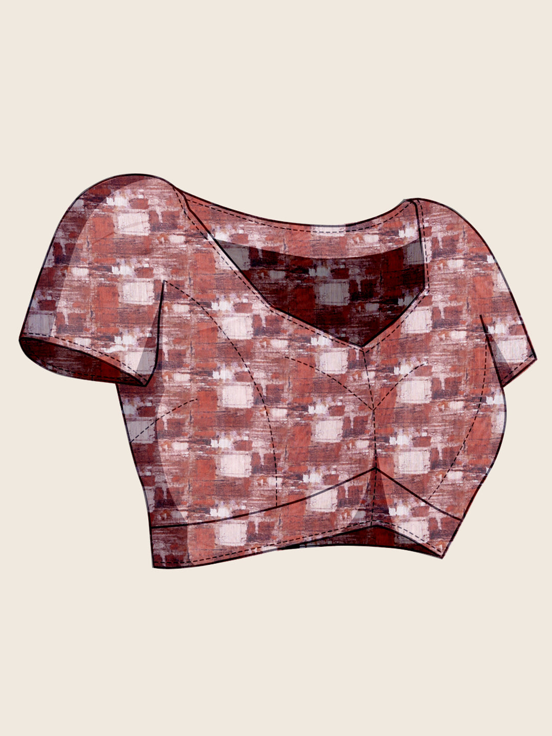 SATRANI MULTI LINEN PRINTED SAREE WITH UNSTITCHED BLOUSE