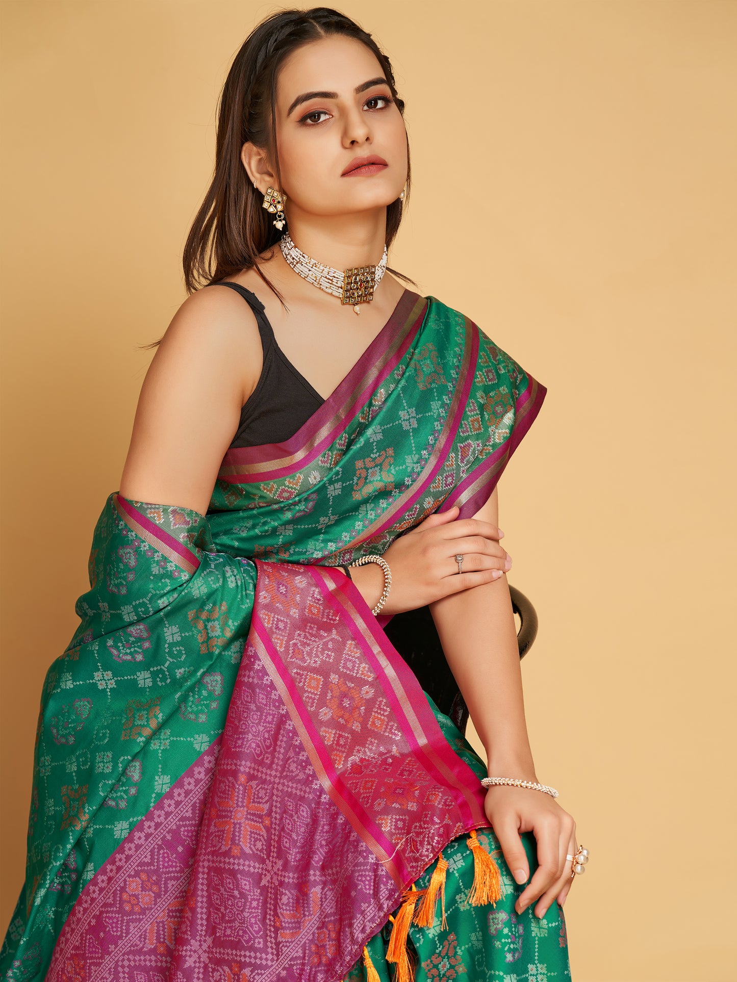 MANOHARI PRINTED PATOLA  ART SILK SAREE
