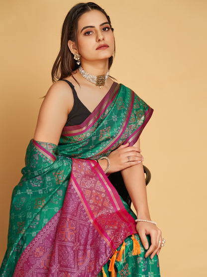 MANOHARI PRINTED PATOLA  ART SILK SAREE