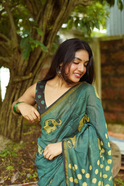 LINEN CHAPPA SAREE