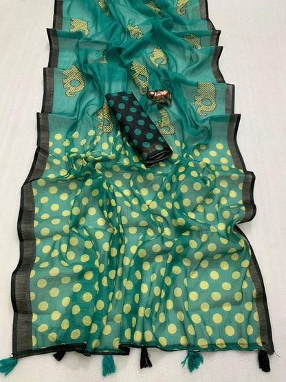 LINEN CHAPPA SAREE