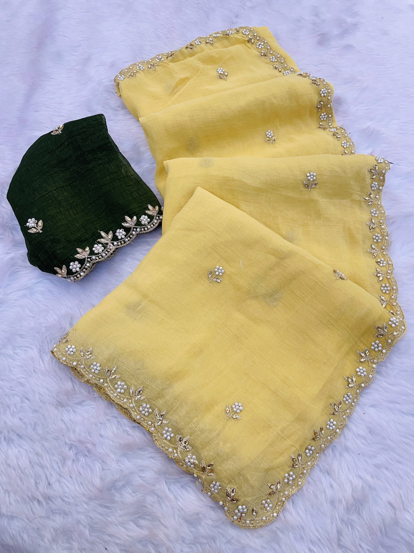 Multicolor Heavy Crunchy Silk Saree