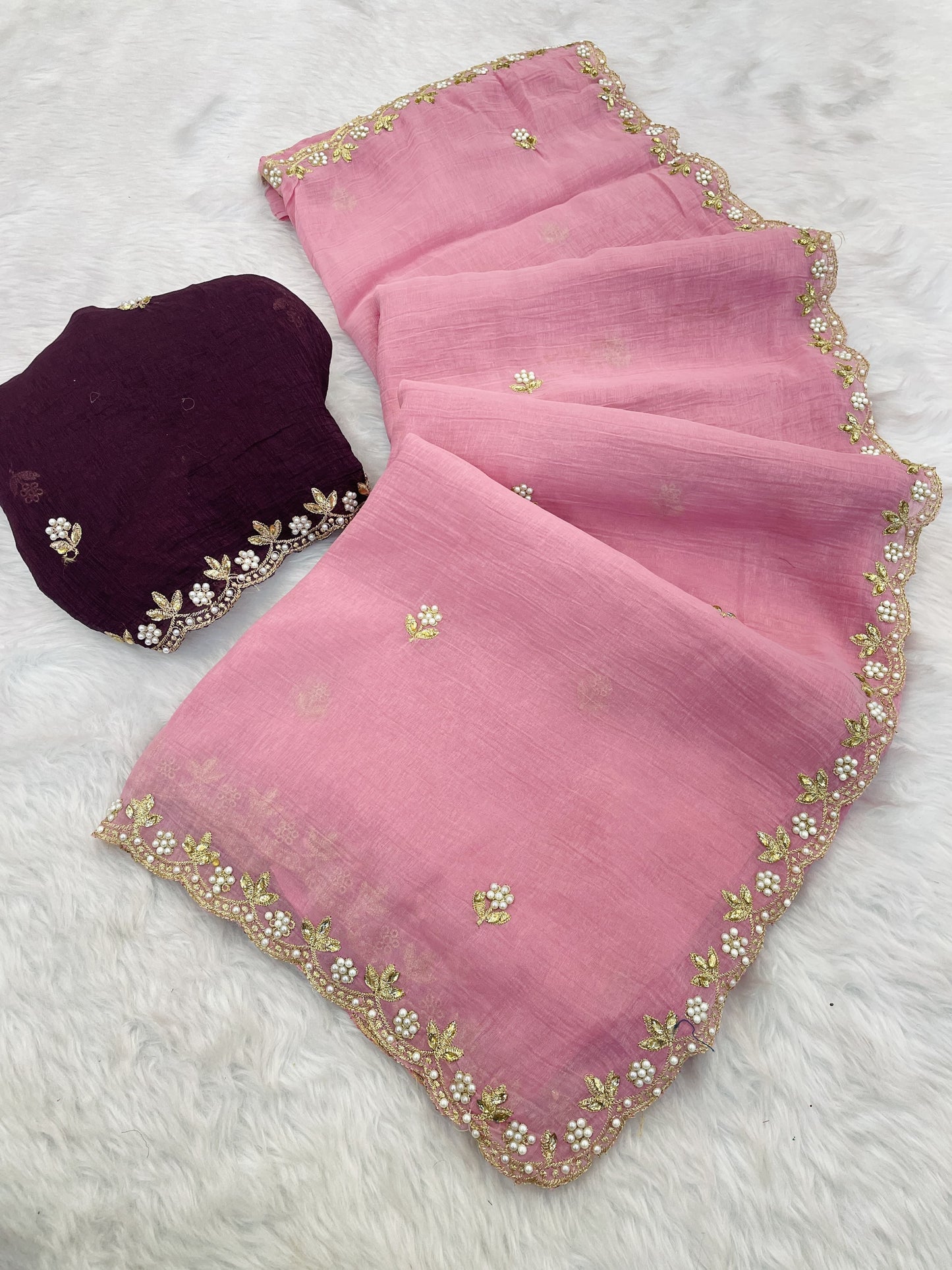 Multicolor Heavy Crunchy Silk Saree