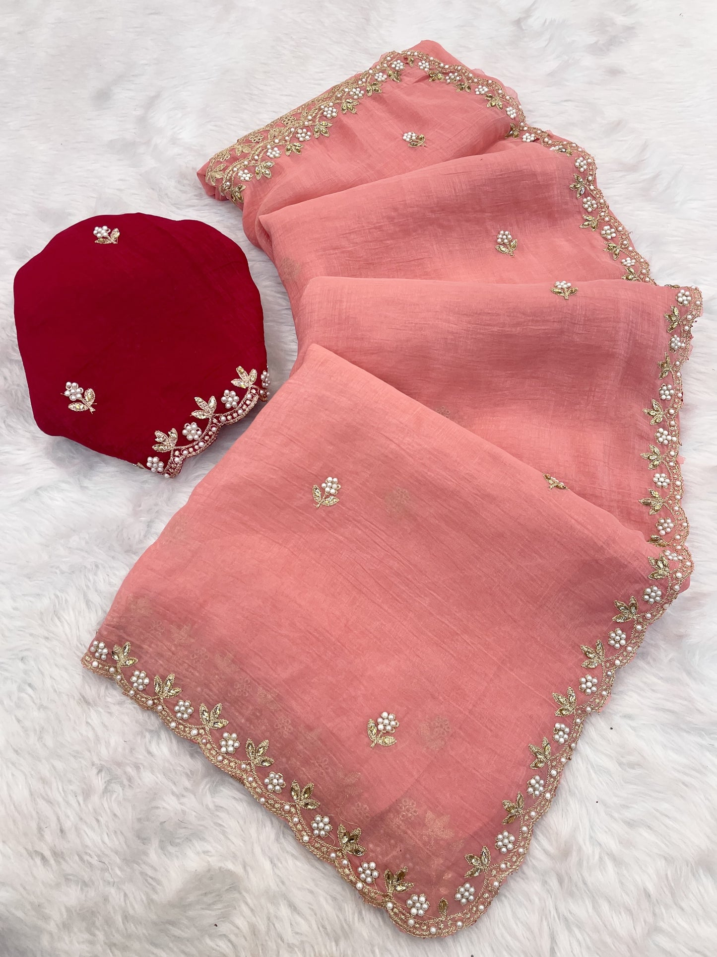 Multicolor Heavy Crunchy Silk Saree