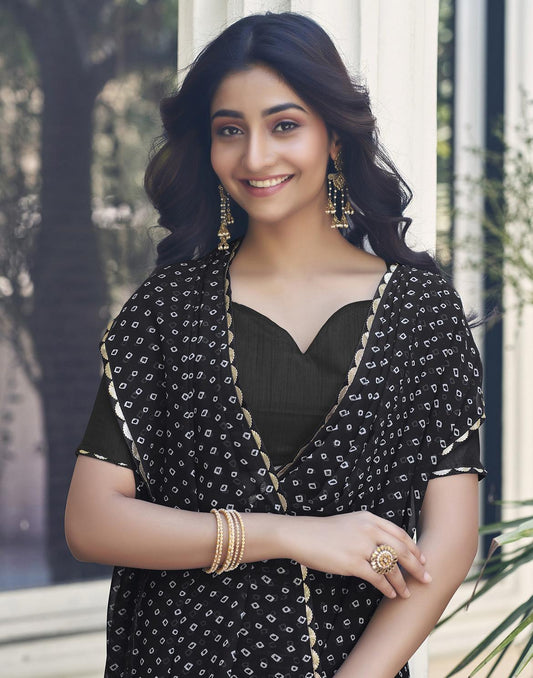 SATRANI BHANDANI GOTTA PRINTED SAREE