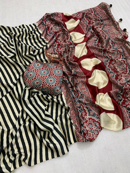 GAJJI SILK LEHARIYA SAREE