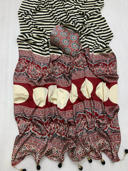 GAJJI SILK LEHARIYA SAREE