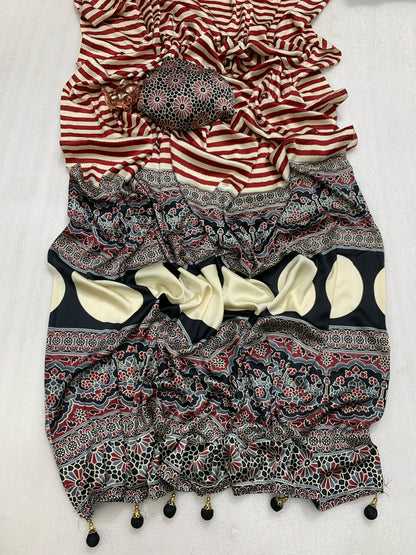 GAJJI SILK LEHARIYA SAREE