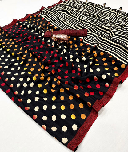 RANGILI GEORGETTE WITH MULTI COLOUR DOTS PRINTED SAREE COLLECTION