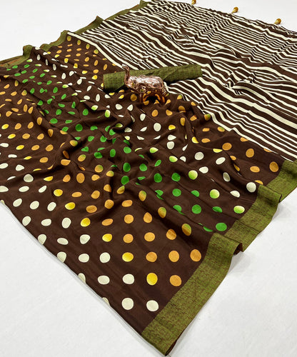 RANGILI GEORGETTE WITH MULTI COLOUR DOTS PRINTED SAREE COLLECTION