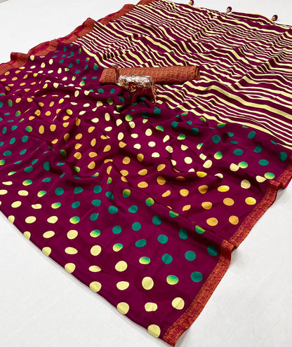 RANGILI GEORGETTE WITH MULTI COLOUR DOTS PRINTED SAREE COLLECTION