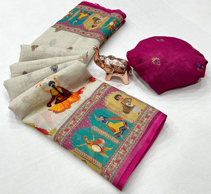 LELIN LIGHT WEIGHT NAVRATRI GARBA DESIGN SAREE
