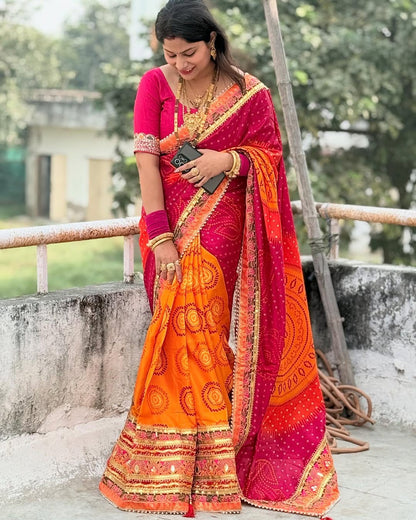 Bandhani saree