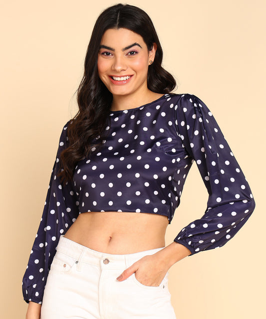 Trending Polka Dot Crop Top