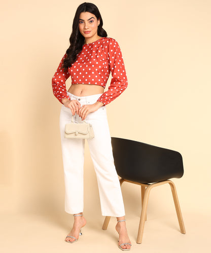 Trending Polka Dot Crop Top