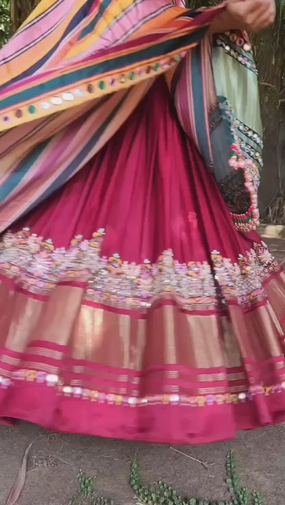DOLA SILK STYLISH DESIGNER DIGITAL PRINTED WORK LAHENGA CHOLI WITH DUPATTA