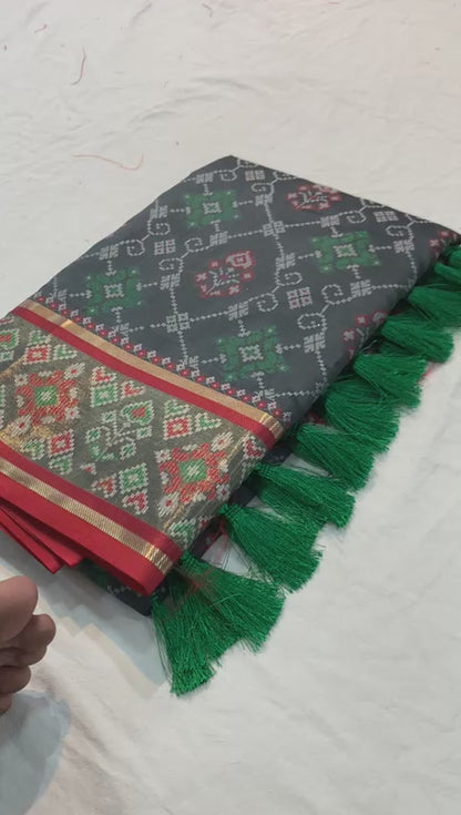 MANOHARI PRINTED PATOLA  ART SILK SAREE