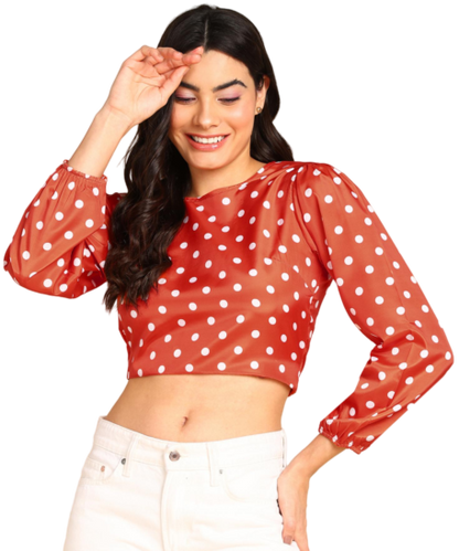 Trending Polka Dot Crop Top