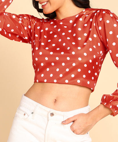 Trending Polka Dot Crop Top